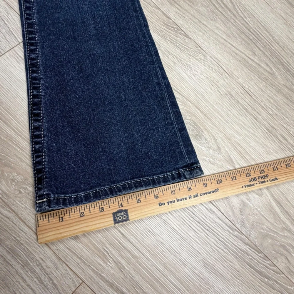 Miss Me Womens Mid Rise Bootcut‎ Jeans Dark Wash Contrast Stitch MS5012B8D Sz 31